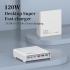 LDNIO Q605 120W 6 Ports USB C PD Tablet Laptop Fast Charger Multi-port High Power Desktop Charger US EU UK Plug Charger Adapter - White